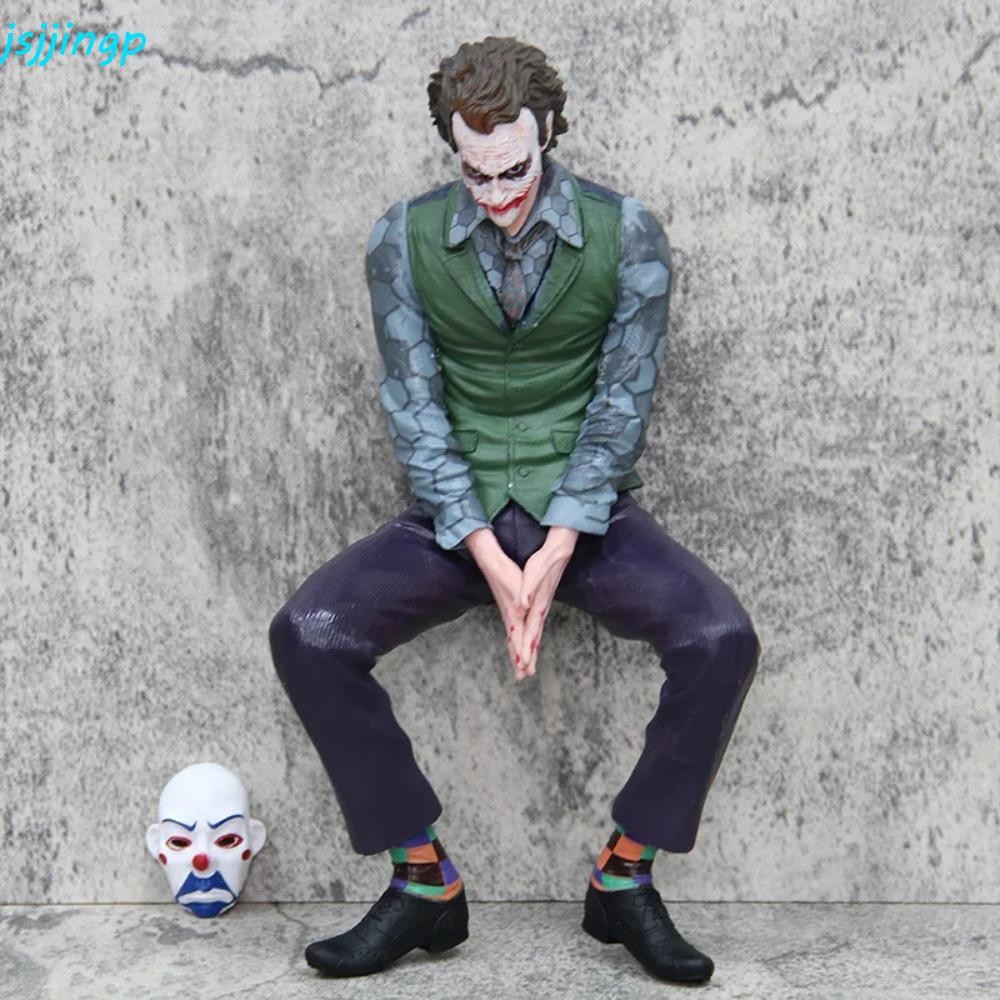 Jsjjingp Heath Ledger Action Figures, Dark Knight มือถือ Gotham Joker Dc รูป, การ์ตูนสีเขียวชุด Joker หน้ากากนั่งฆ่าตัวตาย Squad ตุ๊กตารถตุ๊กตาของเล่น