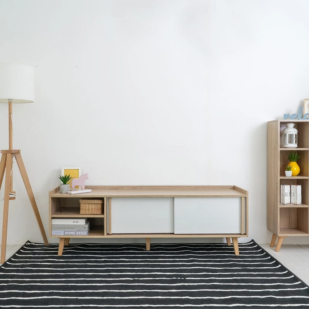Looms ไซด์บอร์ด รุ่น Clinta สีไม้อ่อน (150x40x50 ซม.) แบรนด์ LOOMS
