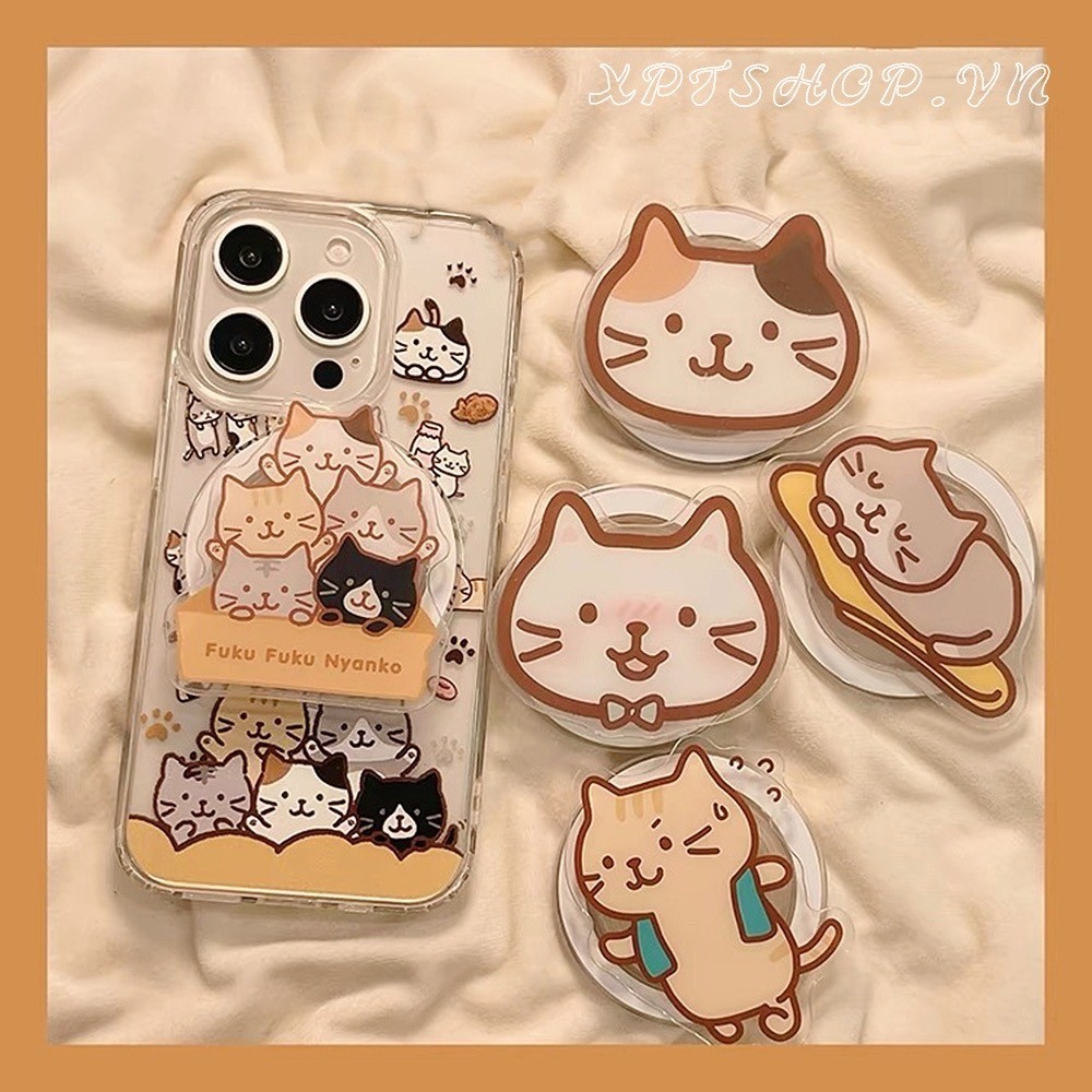 Magnetic Lazy Cat Bracketเคสโทรศัพท์สําหรับiPhone 16ProMax 16Pro 16Plus 15ProMax 14 13 12 11ProMaxคลุมทั้งหมดกันกระแทกป้องกันอะคริลิคปลอก