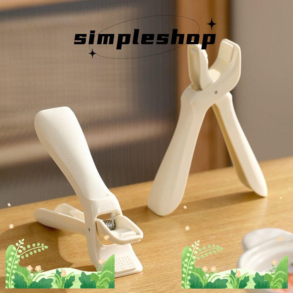 Simple คลิปป้องกันการลวก, Gripper คลิปชามครัวกันลื่น, เครื่องครัวสีขาวทนทานชามอาหารแหนบซิลิโคน Anti Scalding ผู้ถือ