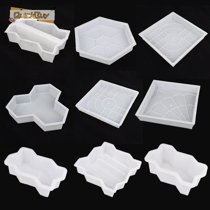 Quickbuy Diy Path Maker คอนกรีตแม่พิมพ์สวน Pavement แม่พิมพ์แผนที่เส้นทางปูอิฐ Mould ใหม่