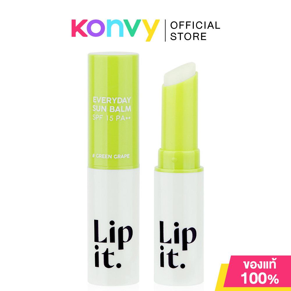 Lip It Everyday Sun Balm SPF15 PA++ 3g #Green Grape.