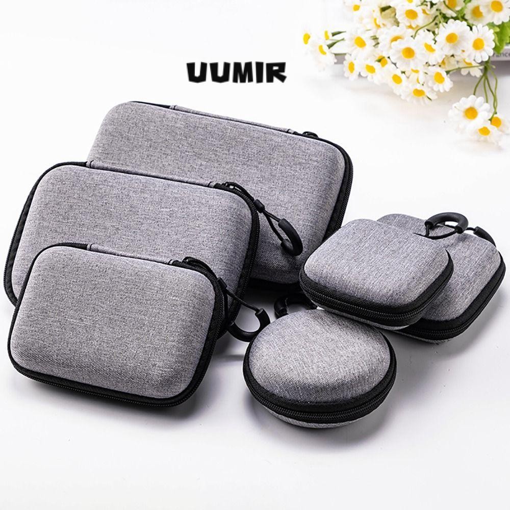 Uumir 1 ชิ้น EVA ถุงเก็บ, หูฟัง/โทรศัพท์/สายชาร์จสําหรับ Airpod ซิปหูฟัง, อุปกรณ์ดิจิตอลแบบพกพา Mini กระเป๋ากระเป๋าถือ