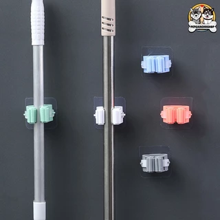 2pcs/5pcs ที่แขวนไม้กวาด ติดผนัง ที่เก็บไม้กวาด ที่แขวนไม้ถูพื้น รุ่นไม่ต้องเจาะ ติดง่าย อุปกรณ์จัดเก็บไม้กวาด