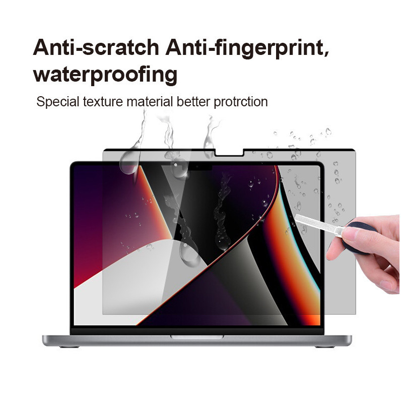 macbook air 15 m1 ฟิล์ม ใหม่ สติกเกอร์ฟิล์มแม่เหล็ก ดูดซับความเป็นส่วนตัว ใช้งานง่าย สําหรับ Macbook Pro 13 M2 Air 13 16