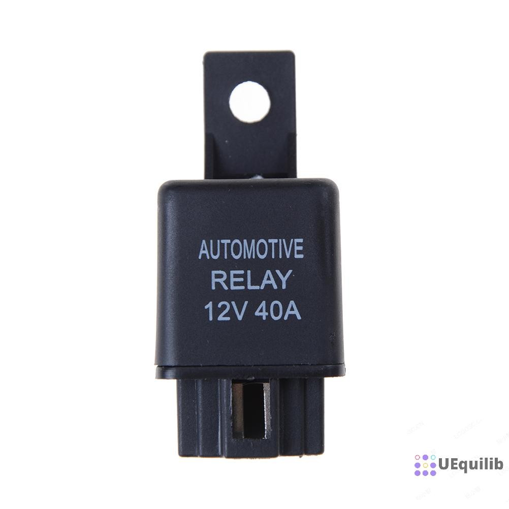 Uequilib 12V 40A รีเลย์รถยนต์ 4 Pins SPST รีเลย์ปลุกพร้อมรีเลย์ซ็อกเก็ตใหม่