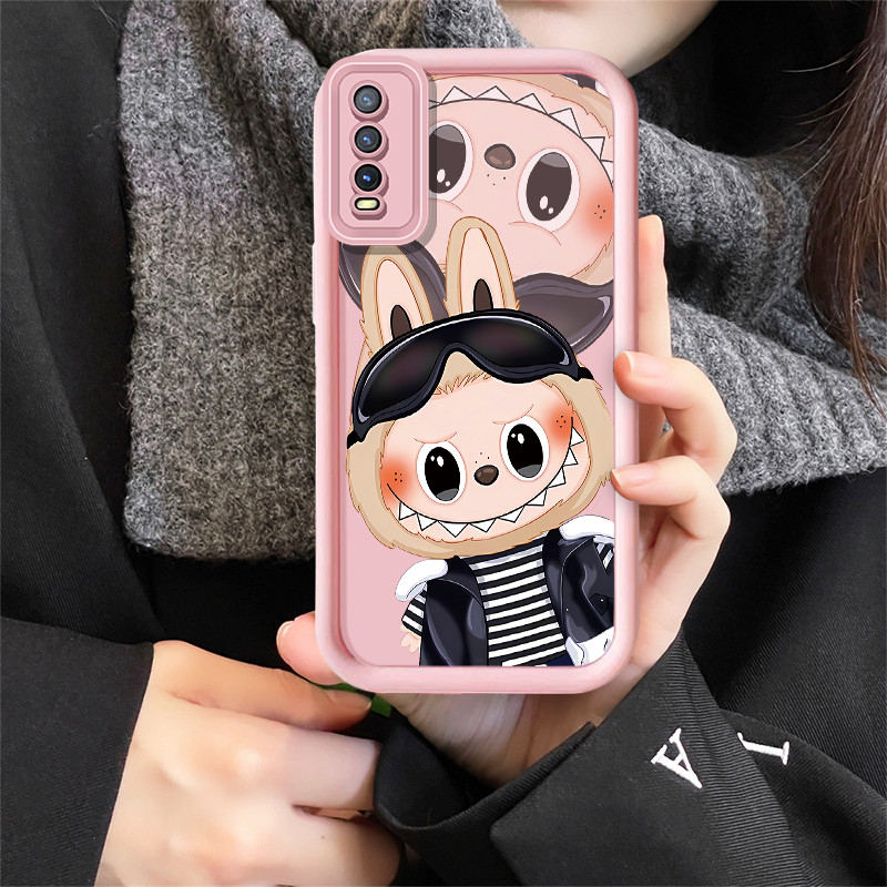 Cool สวมแว่นตากันแดด LABUBU เคสโทรศัพท์สําหรับ VIVO Y02S Y11 2019 Y12 Y12i Y12S Y12A Y15 Y15S Y15A Y01 Y16 Y17 Y17S Y19 Y5S Y20i Y20a Y20i Y20