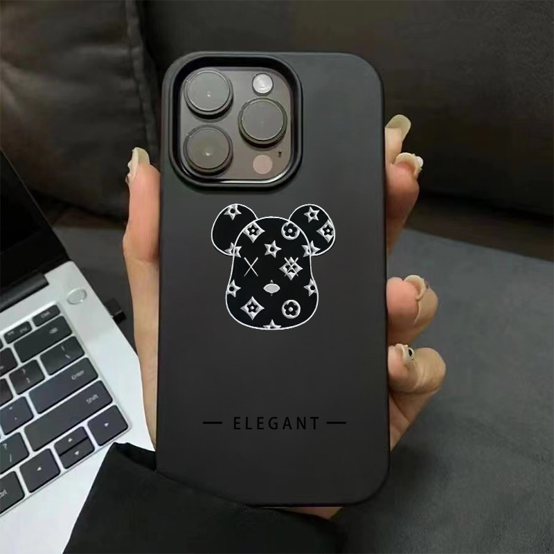 เคสไอโฟน16 15 14 13 12 11 Pro Max Case หรูหรา Trend Bearbrick กันกระแทก ซิลิโคน Compatible เคส iPhone X/XS, XR,7+,8Plus