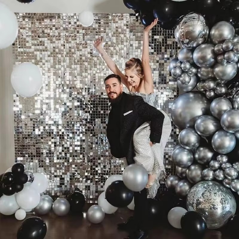 แนะนำ ผ้าม่าน 2m วันเกิดตกแต่งฉากหลังผ้าม่านเลื่อมงานแต่งงานตกแต่งพื้นหลัง Baby Shower Glitter ฉากหลังครบรอบ Photozone Glitter ฟอยล์ผ้าม่าน ราคาพิเศษ มีเก็บเงินปลายทาง