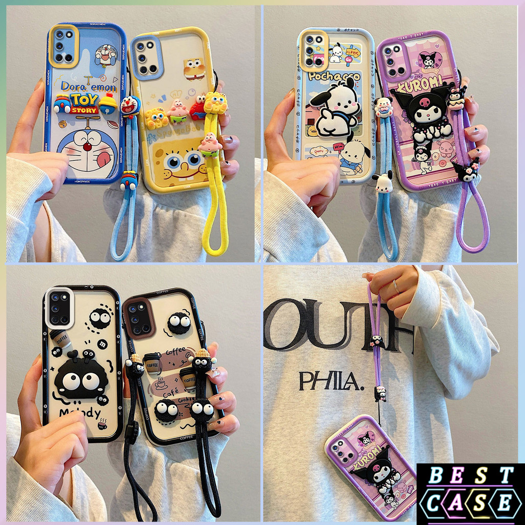 เคส oppo A52 เคส oppo A92 เคสเข้ากันได้กับDoraemon Spongebobสามมิติรูปตุ๊กตาน่ารักนุ่มเคสโทรศัพท์TY-TYGZ