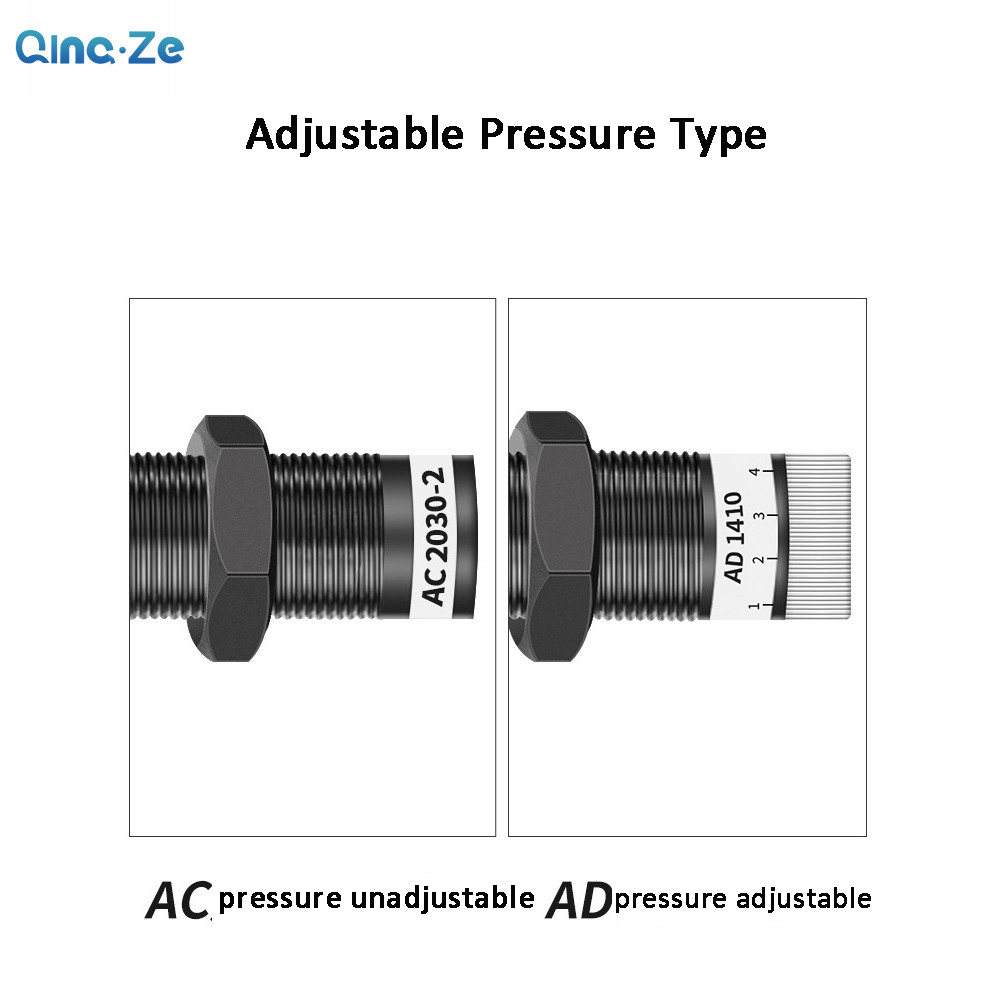 Aca บัฟเฟอร์ความดันน้ํามันไฮดรอลิก AC Damper กระบอกลมนิวเมติกการดูดซับแรงกระแทก AC-ความดัน undjustable - รูปที่ 4