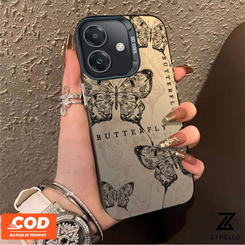 เคสสำหรับ OPPO A18 A17 A79 A3X A3 Pro A58 A38 A57 A60 a77s A16 A98 A54 A76 A96 A12 A9 2020 A5 2020 A7 A5s A94 a17k Phantom ผีเสื้อกันกระแทกเคสโทรศัพท์ TPU