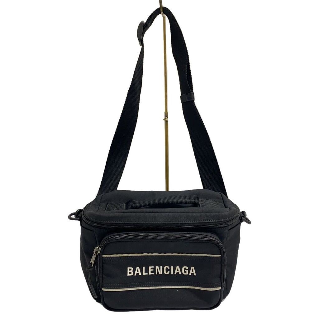 Balenciaga Shoulder Bag Camera Nylon Black Plain 638130 1090 U 5277 Direct from Japan Secondhand