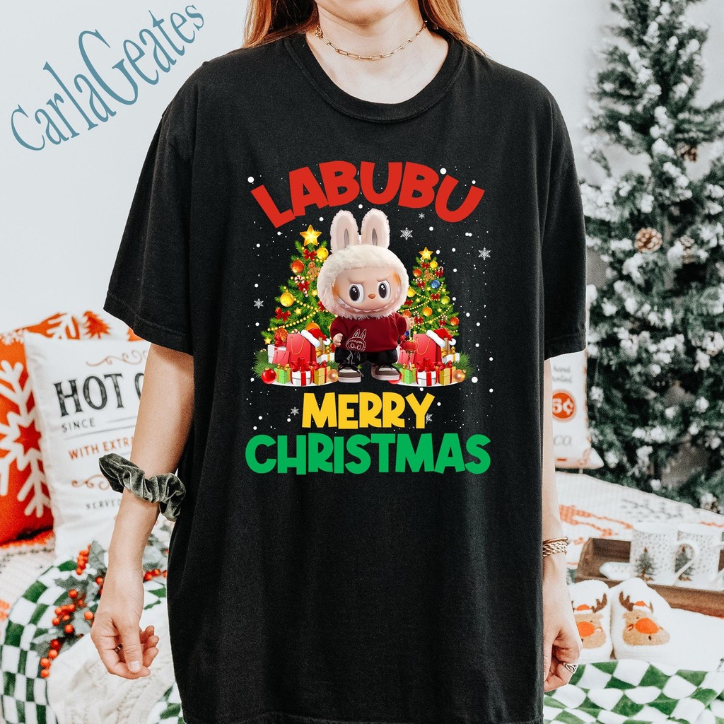🌲 Labubu Merry Christmas Shirt, Labubu Lover Gift, Labubu Monster Xmas Gift, Labubu Comfort Color Sh