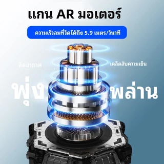 พัดลมคล้องคอขนาดเล็กแบบพกพา พัดลมห้อยคอ พัดลมชาร์จ USB ขนาดเล็กลมแรง พกพาสะดวก ลมแรง ไม่พันกัน ไร้เสียงรบกวน 2400mAh