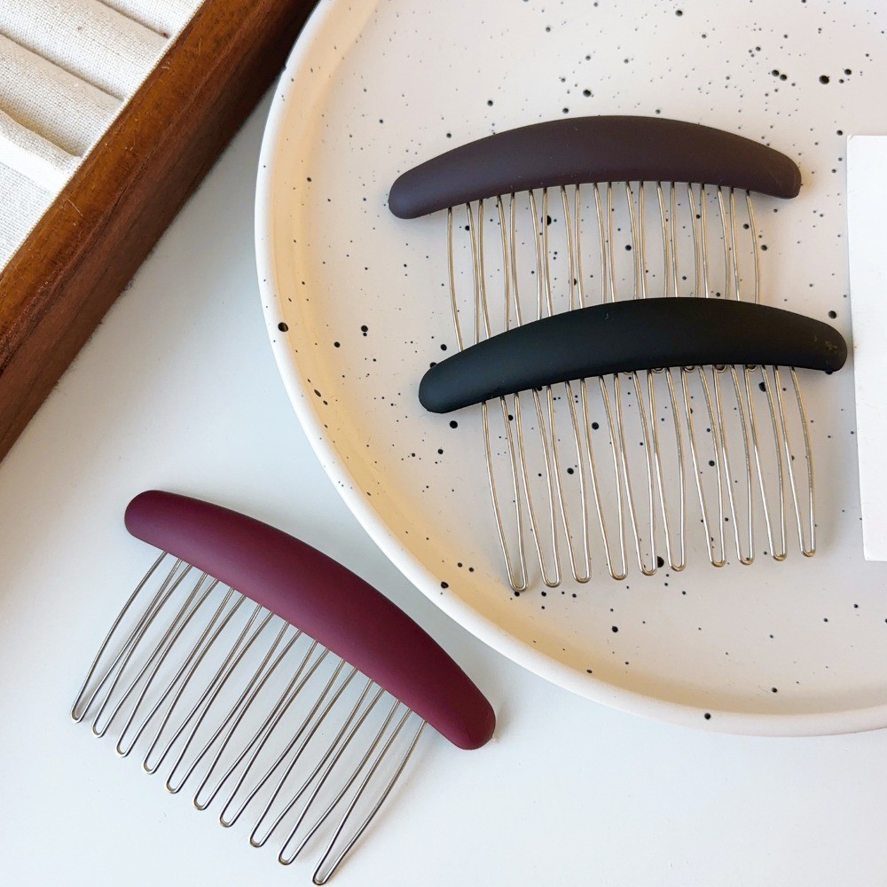 คลิปหวีกล้วยผู้หญิงสีทึบ - ทนทาน สบาย คุณภาพสูง - เครื่องประดับผมเกาหลีวินเทจ - สําหรับจัดแต่งทรงผมหลาย - ผู้หญิงหวีผมขี้เกียจ - รูปที่ 7