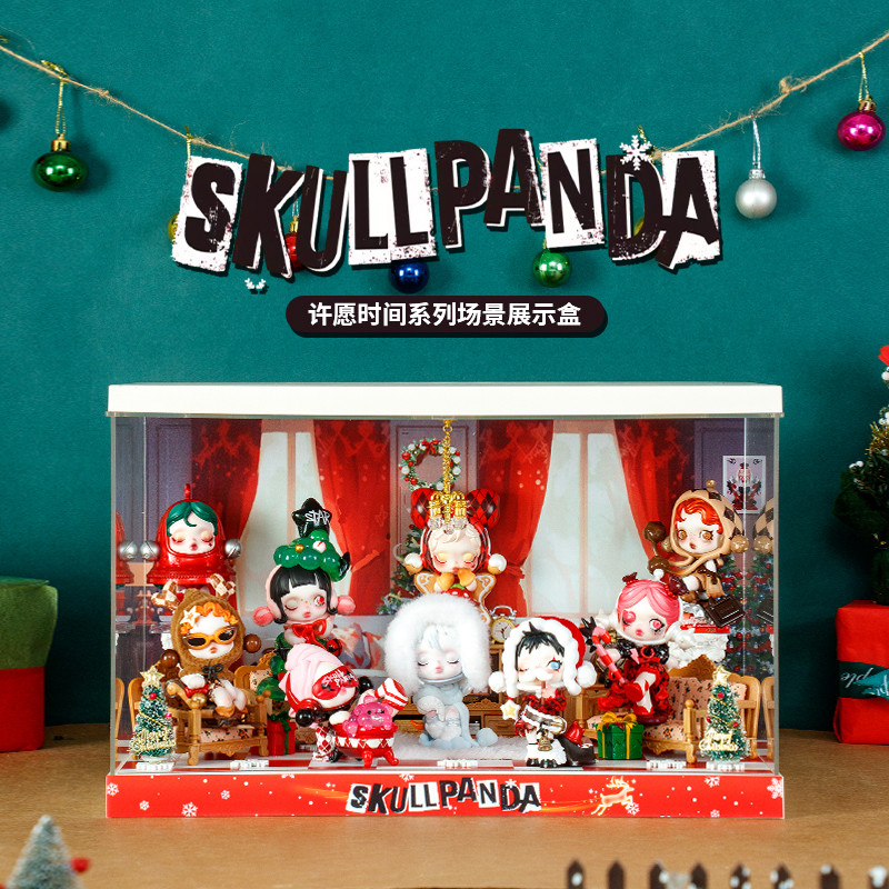 ตู้โชว์โมเดล popmart SKULLPANDA Tell Me What You Want Series กล่องอะคิลิคใส่โมเดล Art toy
