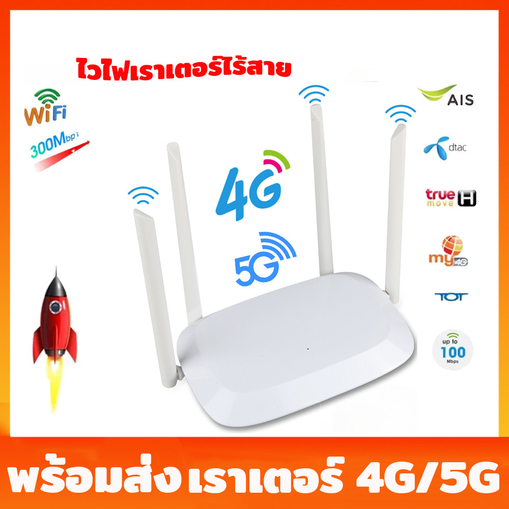 พร้อมส่ง เราเตอร์ใส่ซิม 4G 5G WIFI เร้าเตอร์ ใส่ซิม เร้าเตอร์ไวไฟ ราวเตอร์ใส่ซิม 300Mbps