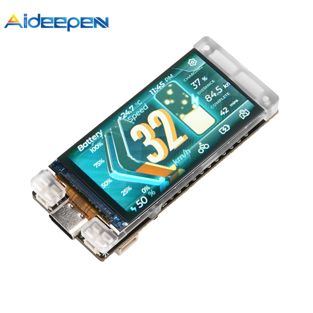 Aideepen ESP32-S3R8 LoRaWAN โปรโตคอลบลูทูธ WiFi บอร์ดพัฒนาพร้อมโมดูล TFT HT-VMT190 ขนาด 1.9 นิ้ว