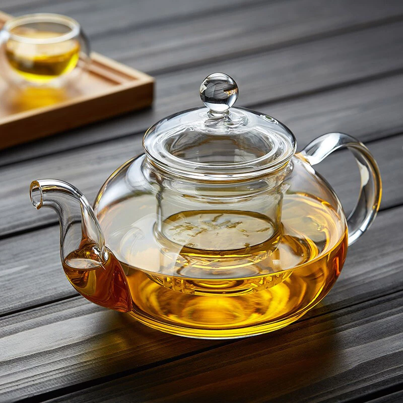 400ml/600ml/800ml/1000ml กาน้ําชาแก้วทนความร้อน Clear Japaness สไตล์หม้อชาพร้อม Infuser สําหรับดอกไม้จีน Puer ชาแบบพกพากาต้มน้ําชา