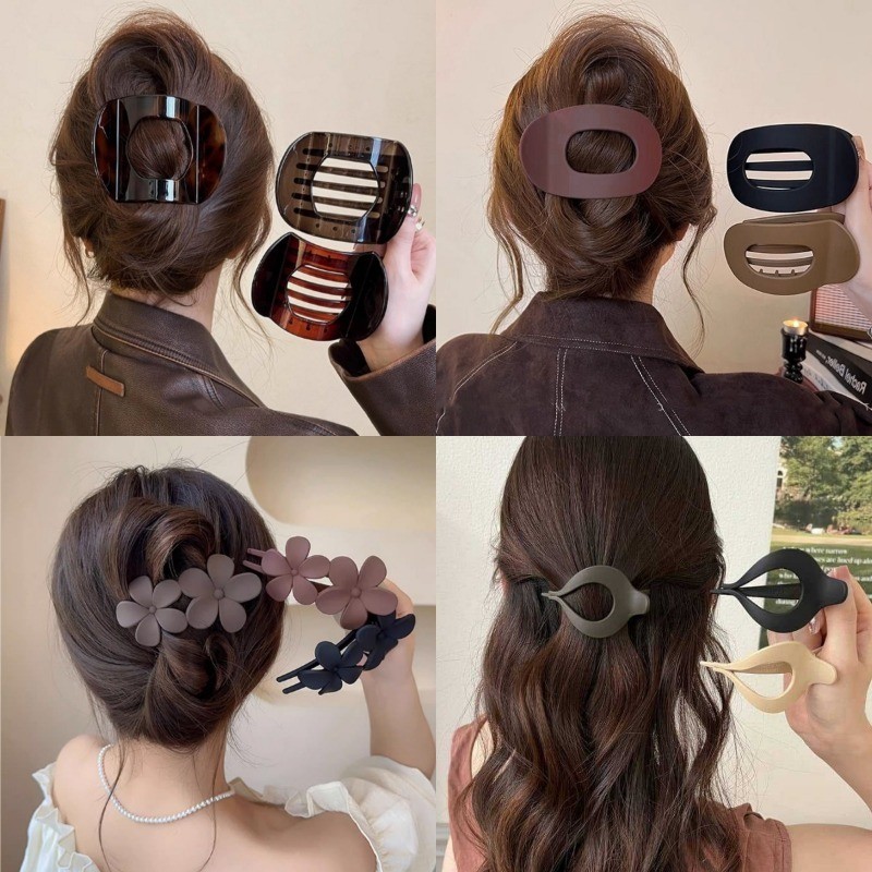 กิ๊บติดผมสําหรับผู้หญิงแฟชั่นเกาหลีหัวที่สวยงามกลับกิ๊บผมหางม้าผมใหญ่กรงเล็บคลิปขนาดใหญ่ ใบเรียกเก็บเงินเป็ด คลิปอุปกรณ์ผม - รูปที่ 4