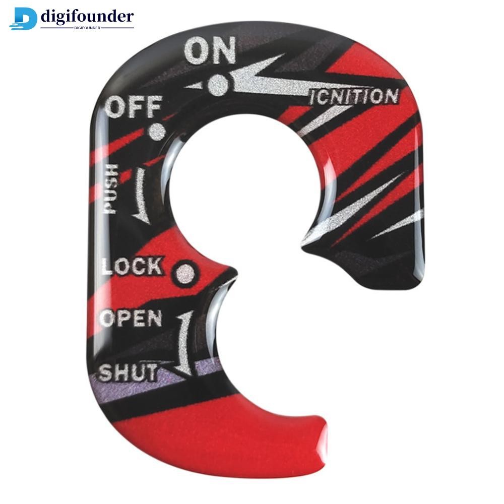 Digifounder รถจักรยานยนต์ 3D PVC สวิทช์จุดระเบิด Key ล็อคอุปกรณ์เสริมสําหรับ Honda Jiayu News Shark 