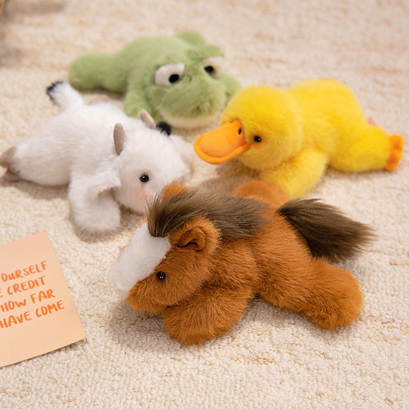 18 ซม.ตุ๊กตาของเล่นม้ากบวัวเป็ดนุ่มพิเศษ Kawaii Cuddly ของเล่นตุ๊กตาของเล่นตุ๊กตาวันเกิดวาเลนไทน์ของขวัญ