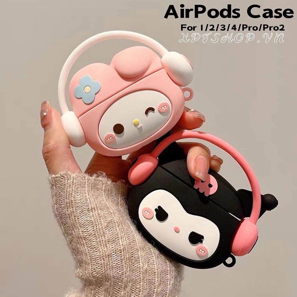 Meileti Kulomi ซิลิโคน สําหรับ AirPods 4 AirPods Pro AirPods Pro2 3/2/1 รุ่นหูฟังไร้สายบลูทูธปลอก