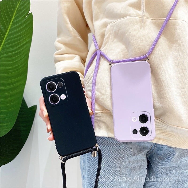 สำหรับ OPPO Reno13 Pro F Find X8 A3 5G Reno 13 13Pro 13F Reno13Pro Reno13F เคสป้องกันสมาร์ทโฟนพร้อมสายคล้องคอ TPU ซิลิโคนเคสโทรศัพท์แบบนุ่ม