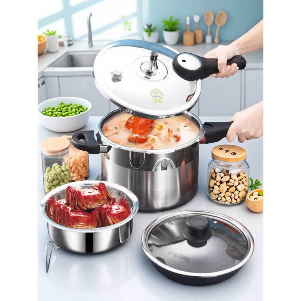 2025New Seven-Layer Protection Thickened Gas and Induction Cooker Universal No Rivets304Stainless St