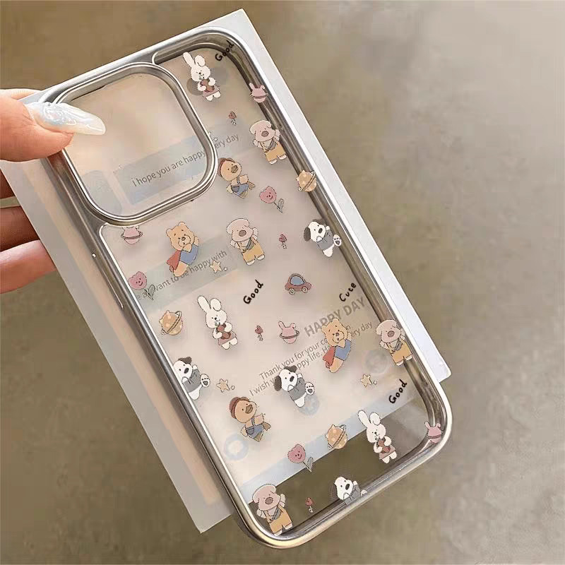 เคสไอโฟน 16 11 สำหรับ iPhone 15 11 16 13 14 12 Pro Max 8 7 14 15 16 Plus XR X XS MAX SE 2020 การ์ตูนน่ารักสัตว์เล็ก ๆ - รูปที่ 6
