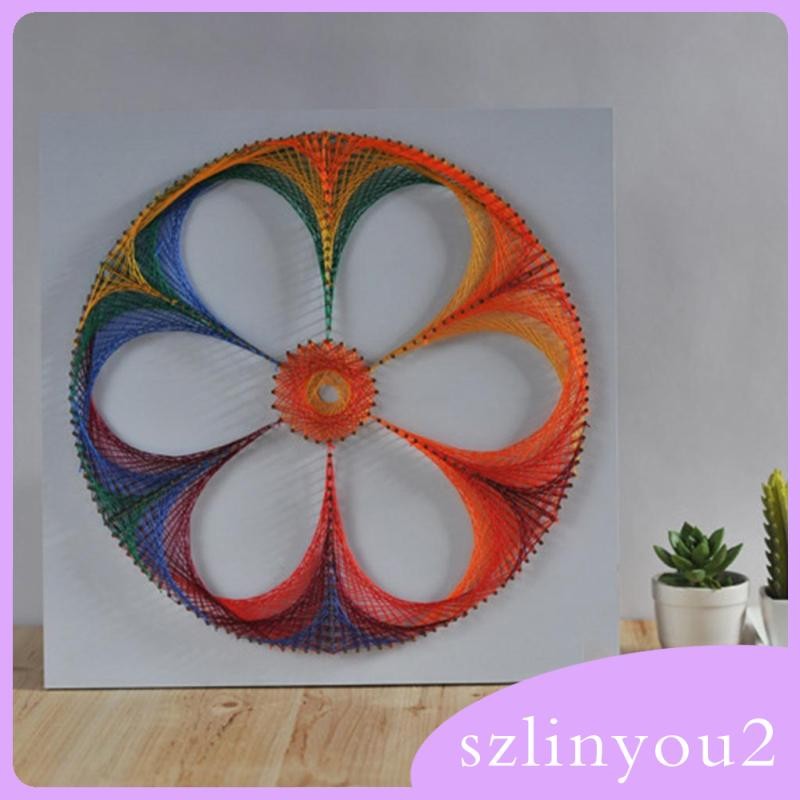 [szlinyou2] Diy String Art Flower String Kit String and for Beginners 3D Handmade Art