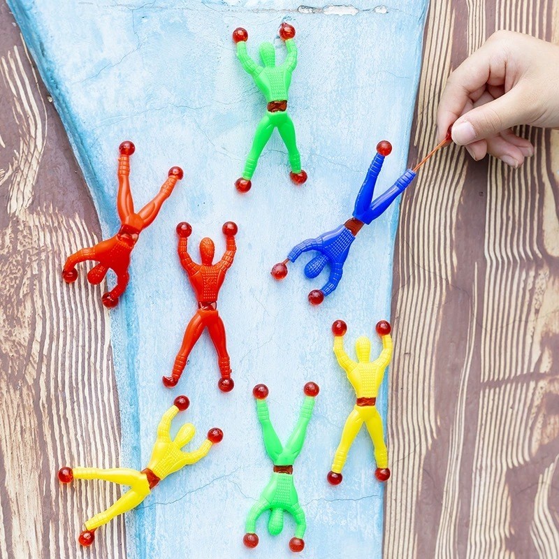 Wall Climbing Man Spiderman Sticky วายร้ายสามารถติดผนังตีลังกาของเล่นเด็ก Spiderman