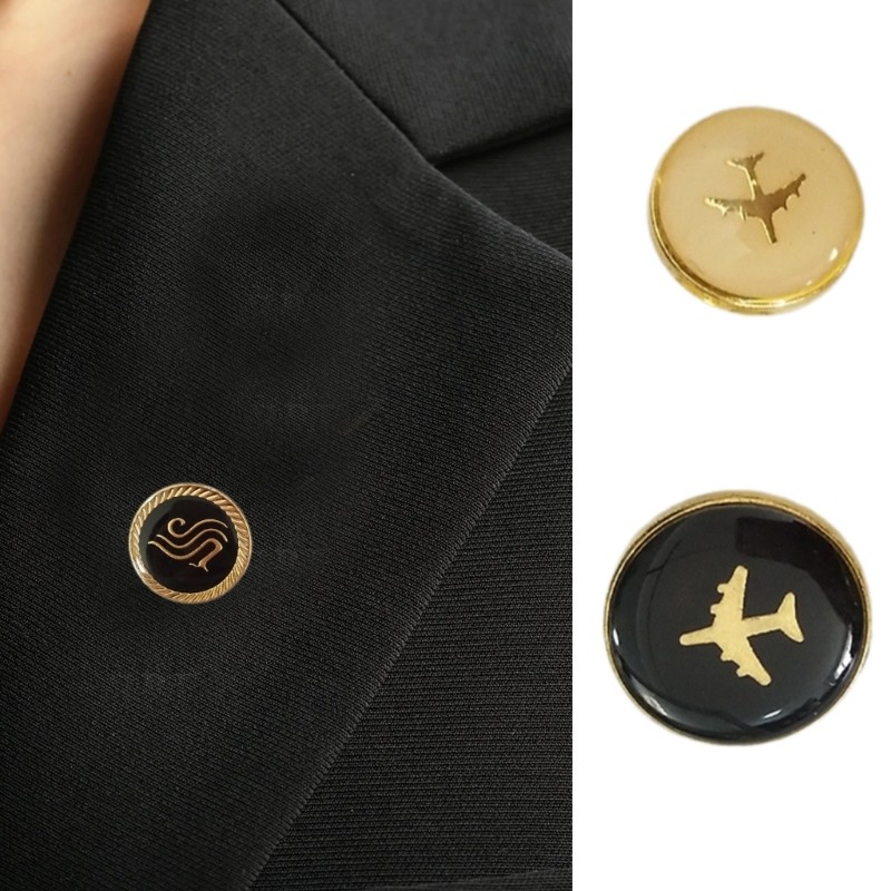 Noe 4 ชิ้น Airport Uniform Buttons Jackets Pants Buttons Alloy Buttons Dress Buttons