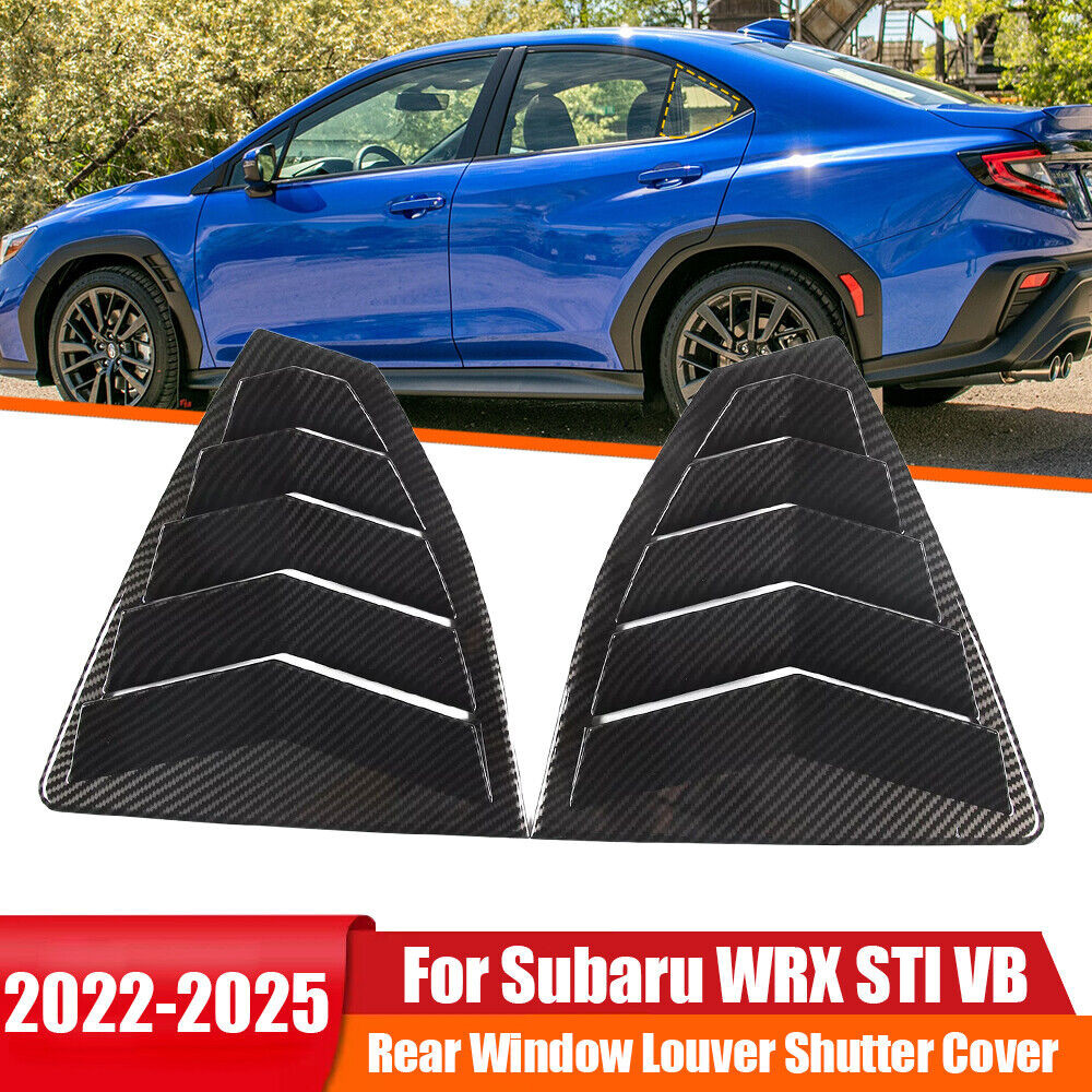 สําหรับ Subaru WRX STI VB 2022-2025 คาร์บอนไฟเบอร์ด้านหลังหน้าต่าง Vent Louveraller ฝาครอบ Trims
