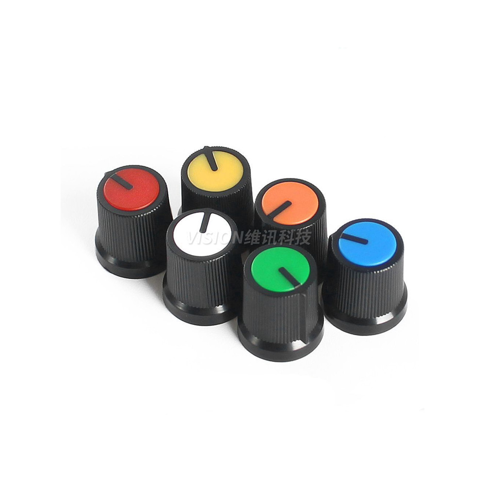 Ag3 ฝาครอบสวิตช์ WH148 ลูกบิดพลาสติก Plum Handle 15X17mm Handle 6MM Potentiometer Power Amplifier