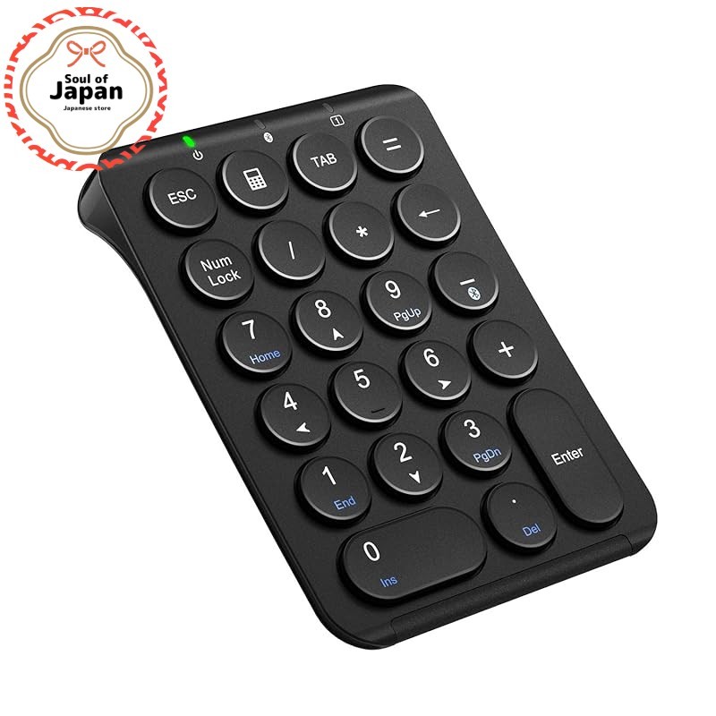iClever Numeric Keypad Bluetooth Wireless Keyboard Pantograph Type-C Charging Ultra Thin with Tab Ke