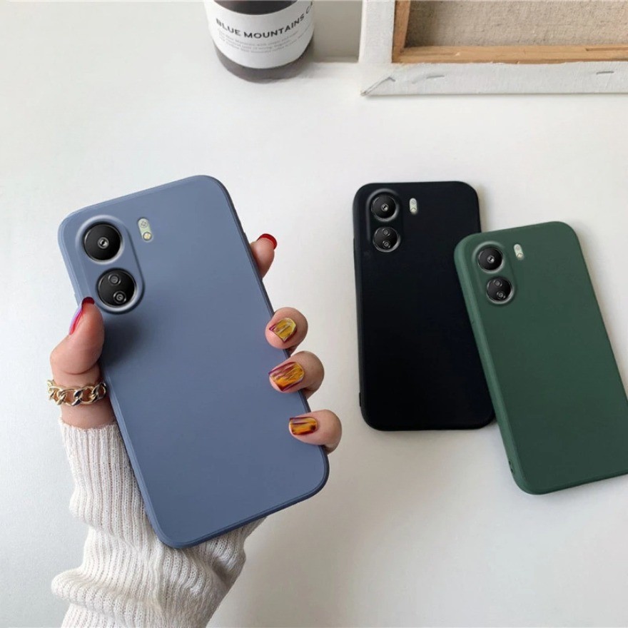 สําหรับ Poco C65 กรณี Poco C65 Capas โทรศัพท์กันชนกลับซิลิโคนเหลวกันกระแทก TPU นุ่มกรณี Xiaomi Poco 