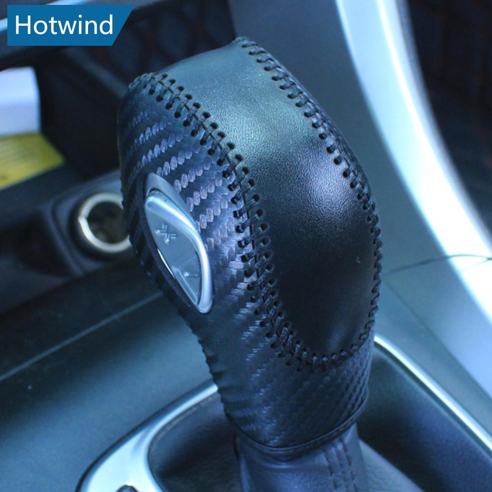 Hw PU รถคาร์บอนไฟเบอร์เกียร์ Shift Knob สําหรับ Ford Focus EcoSport Escape Fusion C-Max Energi Wagon