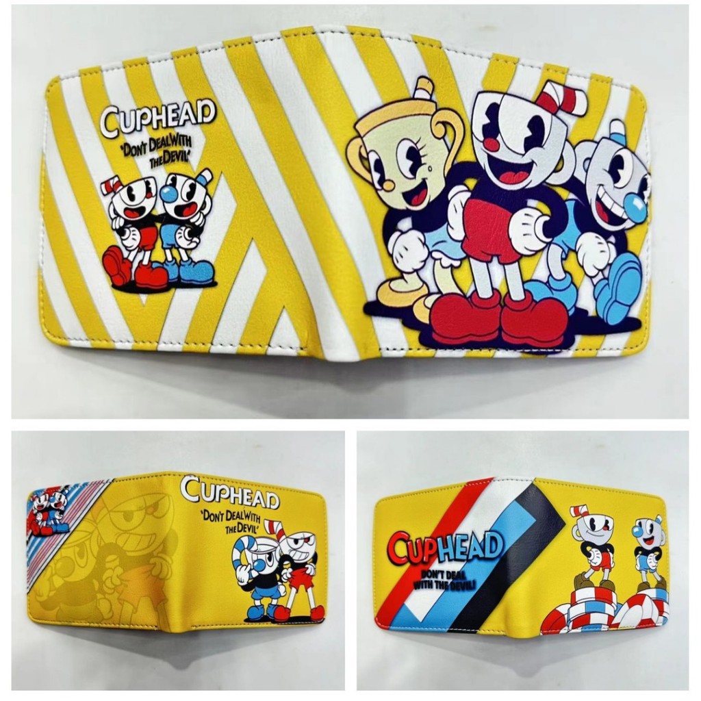 Cuphead Cuphead Teacup Head กระเป๋าสตางค์อะนิเมะ สินค้า Teacup Head ผจญภัย Unisex กระเป๋าใส่เหรียญกร