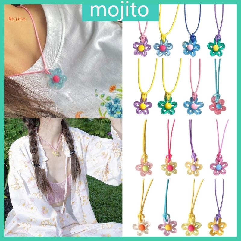 Mojito ผู้หญิงที่ไม่ซ้ํากัน Bohemian Hollow ดอกไม้สร้อยคอ Clavicle Chain เครื่องประดับงบ