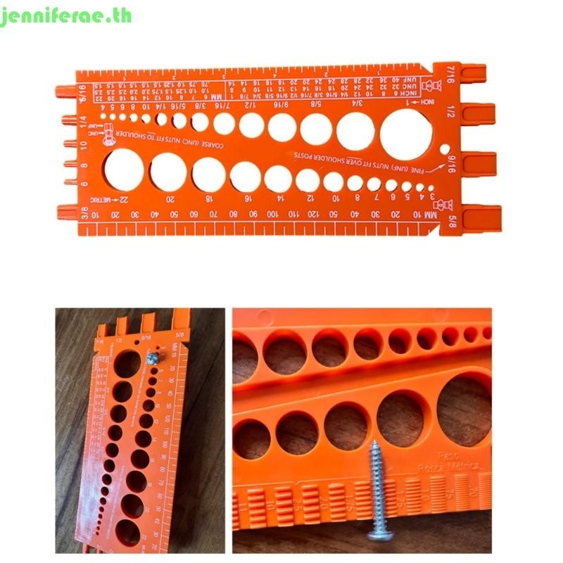 Jenniferae เครื่องมือวัดสกรู Nut Bolt เจาะ Bit Thread Pitchs Gauges Checker นิ้วมาตรฐานเมตริก Imperials เครื่องมือ