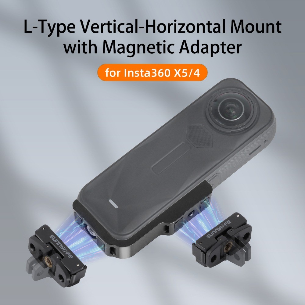 สําหรับ Insta360 X5/X4 แนวนอน/แนวตั้งขาตั้งกล้อง L-รูปแปลงขาตั้งอะแดปเตอร์แม่เหล็กขยายอุปกรณ์เสริมกล้อง