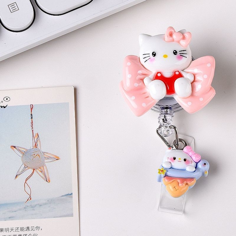 [Gaoyan Luminous] Lingna Belle ins Simple Retractable Easy-Pull Buckle Nurse Doctor Badge Clip Work ID Card Holder ราคา ถูกที่สุด ดีลบีเคเค แกลเลอรีภาพที่ 8