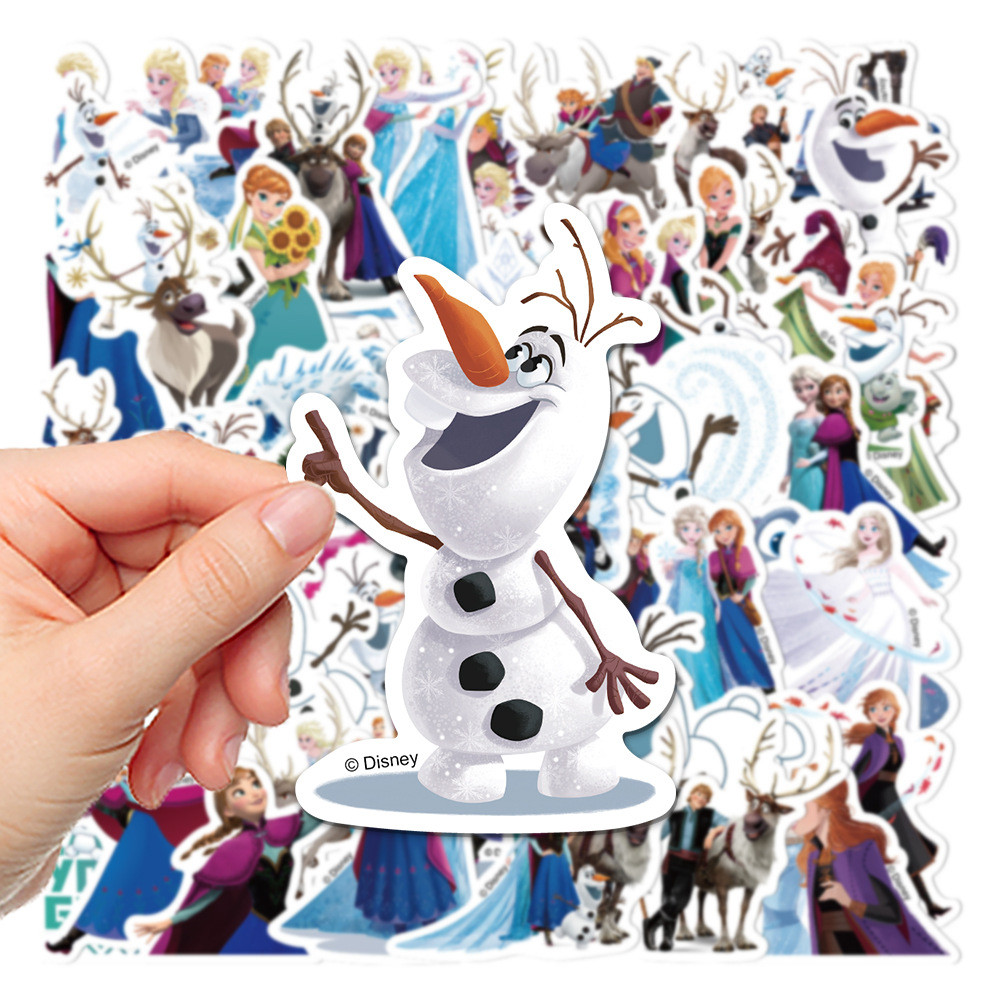 (ที่ได้รับอนุญาต) สติ๊กเกอร์ PVC กันน้ําลายการ์ตูน Frozen Disney 50 ชิ้น ราคา ถูกที่สุด ดีลบีเคเค แกลเลอรีภาพที่ 9