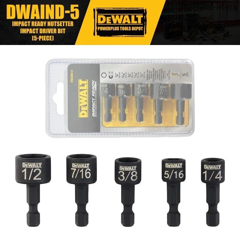 DEWALT DWAIND-5 Impact Ready Nutsetter Impact Driver Bit (5 ชิ้น) อุปกรณ์เสริมเครื่องมือ