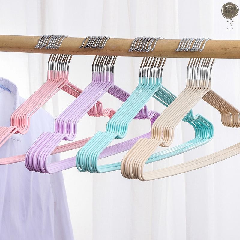[GR] ไม้แขวนเสื้อหนาในครัวเรือน Traceless Simple Coat Hanger โลหะผู้ใหญ่เด็กลื่น Notch Coat Hanger TH