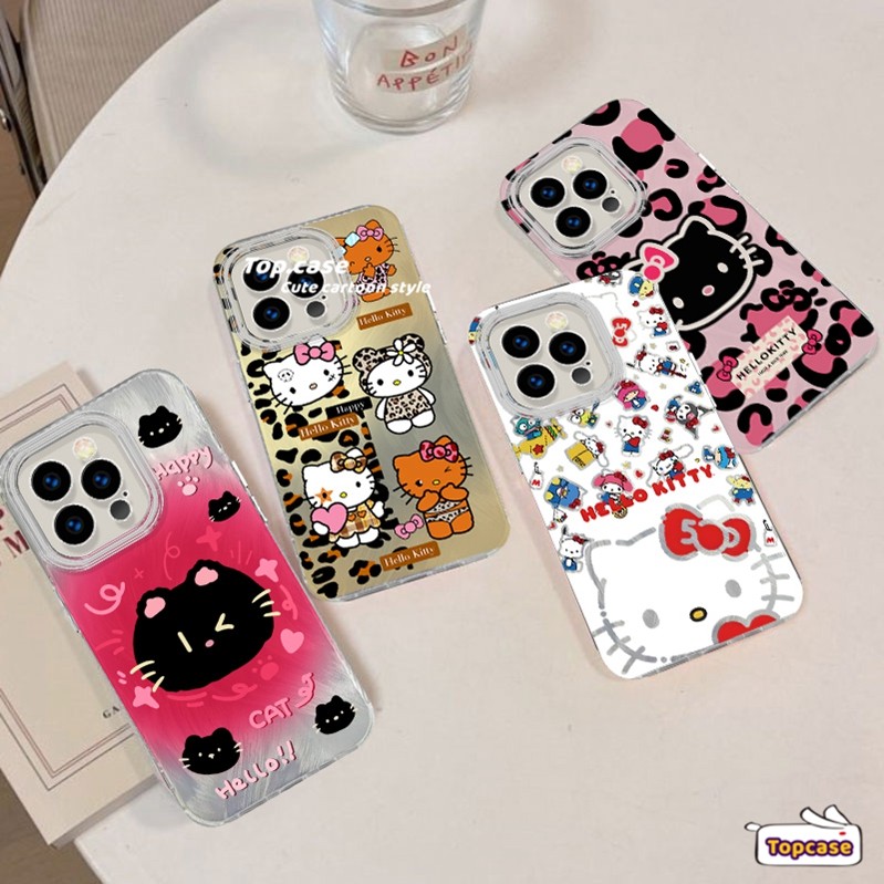 สําหรับredmi 14C 13C A1 12C 10C 10 12 9A 9C K60 หมายเหตุ 13 12 11 11s 10 10s Pro 4G Xiaomi Poco X6 F6 Pro 5Gการ์ตูนKittyแมวเงินFeatherเคสโทรศัพท์นุ่ม