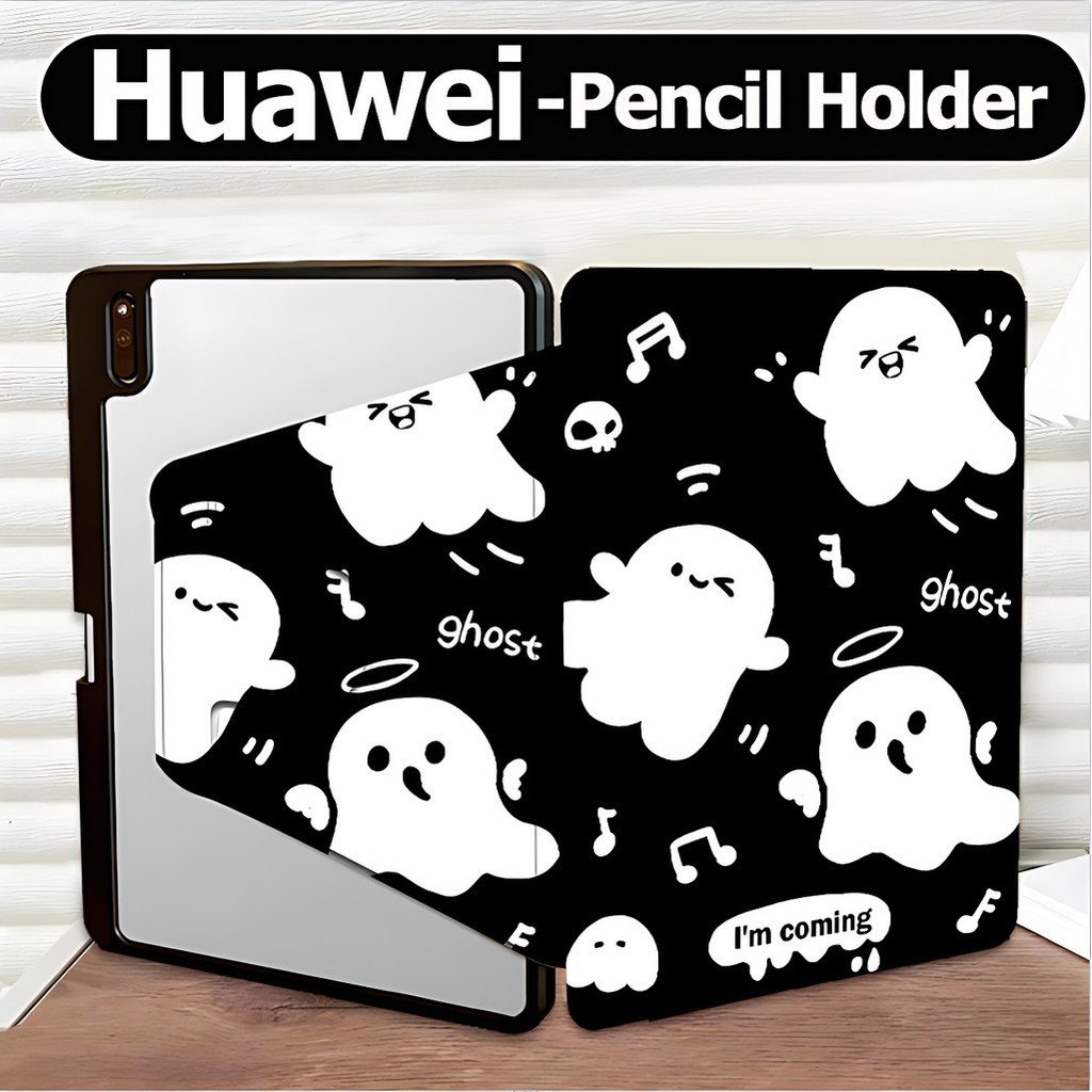 หมุนได้360° เคสฝาพับ Huawei MatePad SE11 /SE10.4 เคส หัวเว่ย Matepad 11 Pad10.4 หัวเว่ย matepad pro11 เคส Huawei 11.5 /11.5”S pro10.8 Right pen Cute pattern Case Huawei