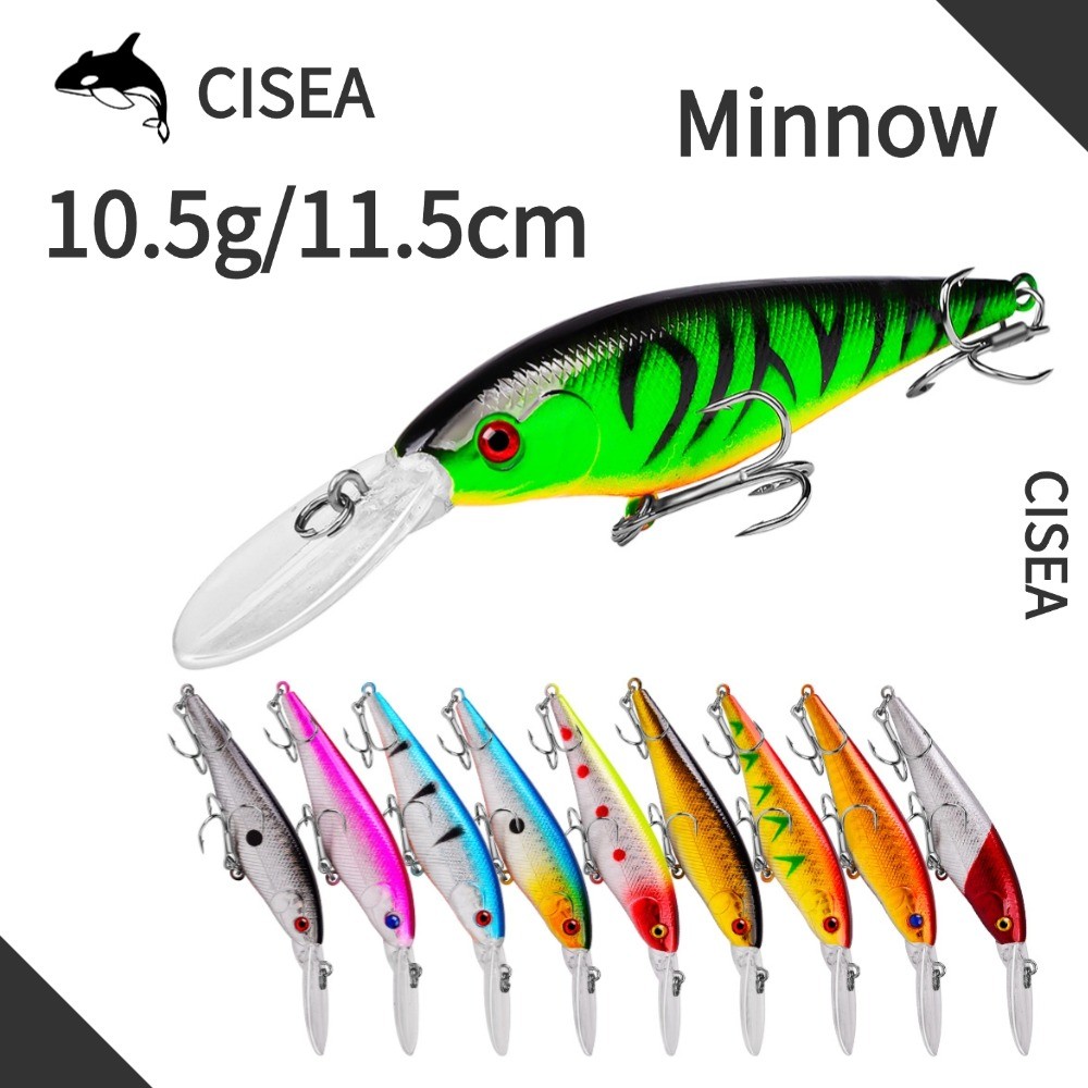 CISEA F17 minnow 11.5cm 10.5g เหยื่อจิ๊ก เหยื่อยาง ปลา เหยื่อ lure mino